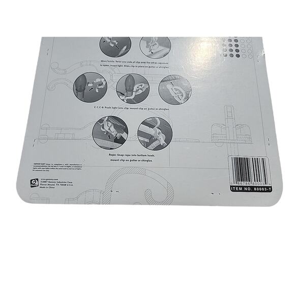 Gemmy 100 Universal Holiday Light Clips White Shingle/Gutter - Picture 10 of 11